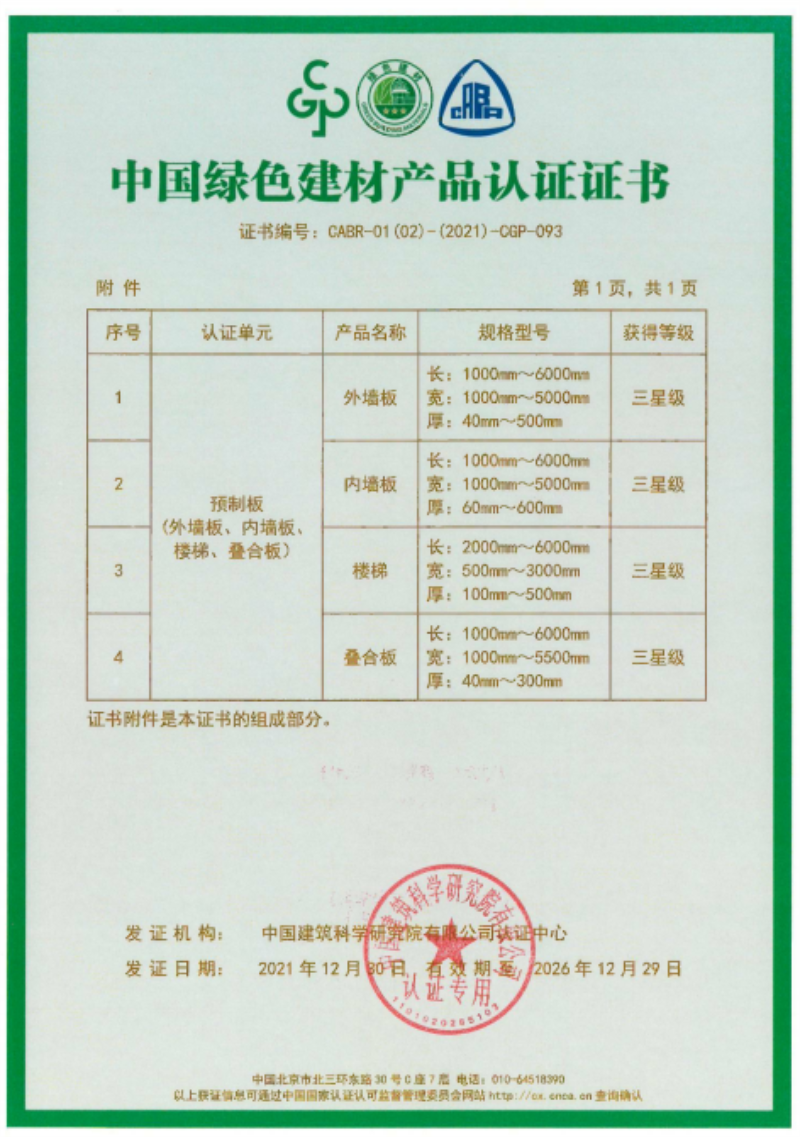 榮華建科順利通過(guò)山東省首批裝配式 建筑預(yù)制構(gòu)件綠色建材三星級(jí)認(rèn)證(圖2) 榮華建科順利通過(guò)山東省首批裝配式 建筑預(yù)制構(gòu)件綠色建材三星級(jí)認(rèn)證(圖2)
